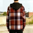 thumbnail image 6 of KyCheLot Boys Plaid Jackets Button down Solid Color Long Sleeve Jackets with Hood Casual Trendy Travel Outerwear, 6 of 9