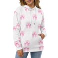 thumbnail image 4 of Pink Bow Pattern Men's Women New Sweatshirt Hoodie Men's Plus Size Sweatshirt Hooded Sweatshirt 3d Printed Street Men's Cloth, 4 of 6