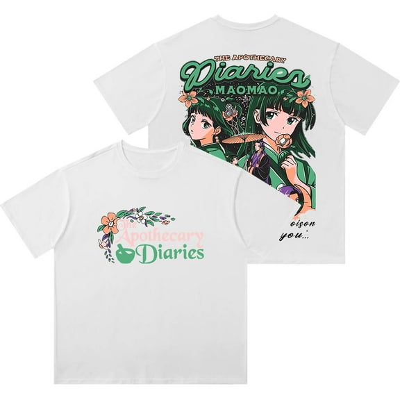 The Apothecary Diaries Maomao Green Wash T-Shirts Streetwear Tops Unisex Cotton Short Sleeve Tee