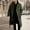 Green, variant on Njoeus Men's Mid Long Trench Coat Winter Long Jacket Woolen Blends Double Breasted Overcoat Classic Notch Lapel Warm Pea Coat