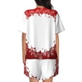 thumbnail image 3 of Kdxio Winter Christmas Snowflake Print Pajamas Sets for Women Short-Sleeved Pjs with Lounge Shorts Two Piece Sleepwear S-4XL, 3 of 8