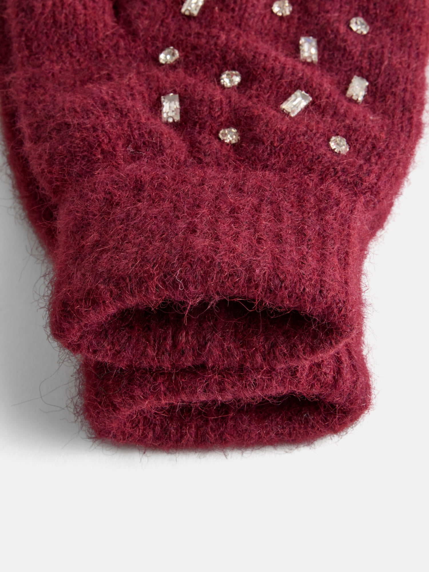 Free Assembly Women's Beanie Glove Set, Merlot Wine