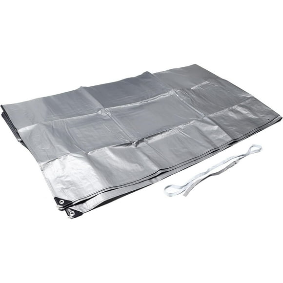 FYBTOPoly Tarp Cover Thick Double Silver Waterproof Heat Insulating Sunproof Tear Proof Multipurpose Tarp 13.12ft Width 19.69ft Length, xgme4n9zc8-2271