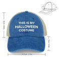 thumbnail image 2 of My Halloween Costume Dark Blue Hat Adjustable Funny Fashion Unisex Baseball Cap for Men Women, 2 of 7