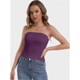 thumbnail image 3 of Strapless Crop Tube Tops for Women Solid Color Trendy Sexy Cami Tops, 3 of 4