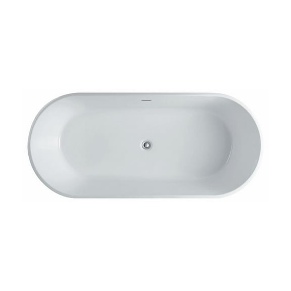 Kube Bath Ovale 63'' x 32'' Freestanding Soaking Bathtub