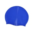 thumbnail image 3 of Gorro de natación Gorros de natación de silicona Fácil de usar y quitar Elástico Antideslizante Protección para los oídos para el cabello Mantenga el Azul oscuro, 3 of 8