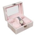thumbnail image 1 of Estuche para guardar relojes y joyas de estilo retro chic, de color blanco, portátil y elegante para una elegancia atemporal, 1 of 7
