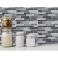 thumbnail image 2 of 3d Art Set of 5 Pieces, Self Adhesive Wall Tiles, Black and Gray Adhesive Backsplash with Marble Pattern for Kitchen Bathroom, Mosaic Effect, 2 of 5