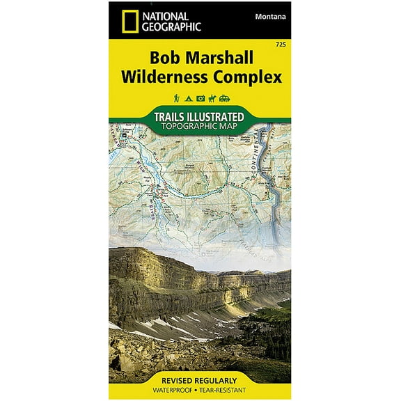 National Geographic Trails Illustrated Map: Bob Marshall Wilderness #725 - Explore the Montana Rockies!