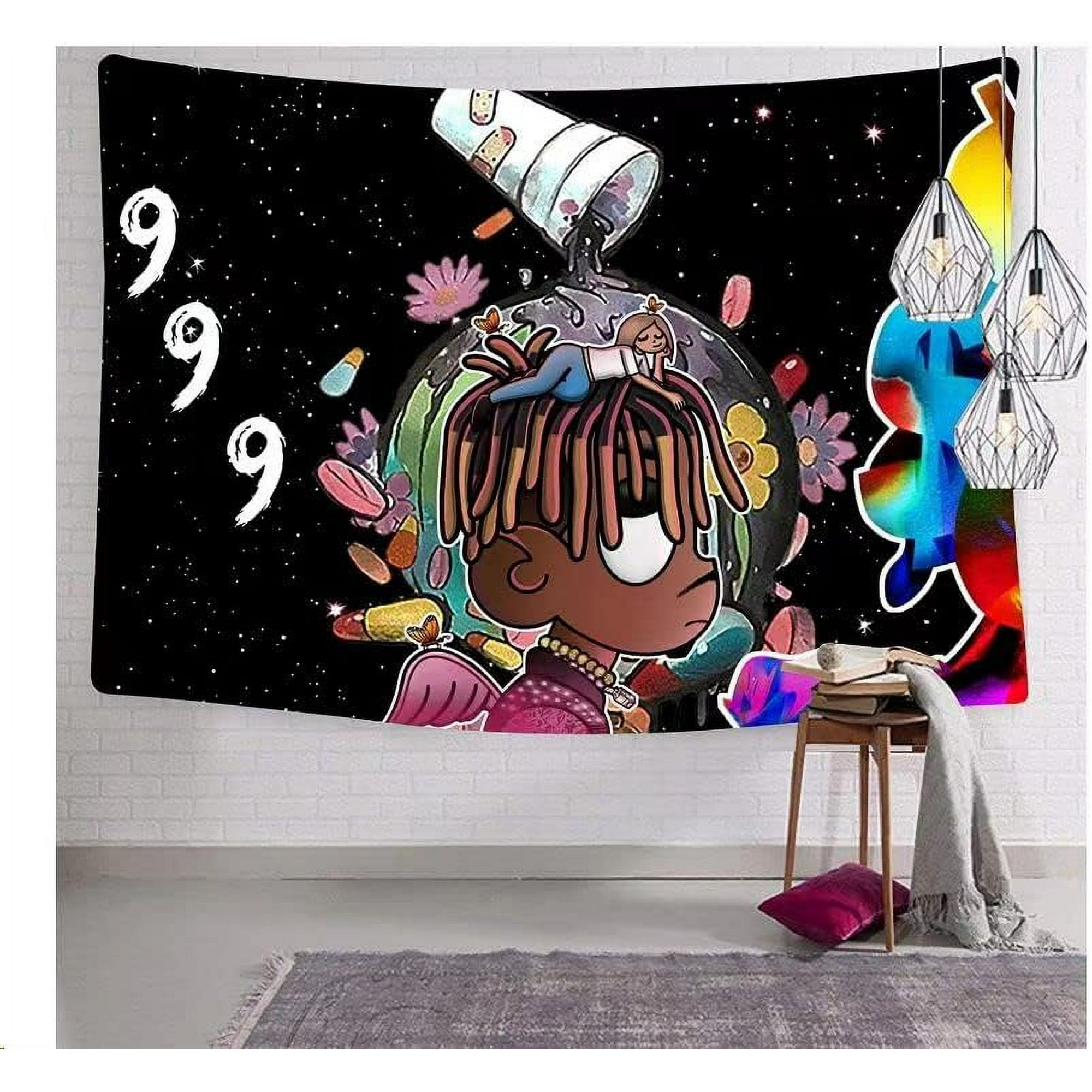 Wall Tapestry Trippy Juice Wrld Tapestry Art Juice Tapestry