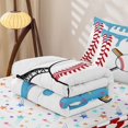 thumbnail image 5 of Homewish Baseball Sport Zipper Twin Comforter Sets with Fitted Sheet and 2 Pillowcases,Blue Ice Cream Drip Zipper Bedding Set For Boys Kids,Reversible,4 Pieces, 5 of 7