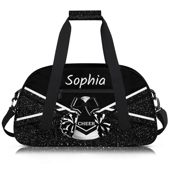 Jiaoprinted Personalized Cheer Bag for Cheerleaders, Custom Sports Gym Bag, Customized Dance Bag Travel Dancing Bag, Cheerleader Gifts, Black