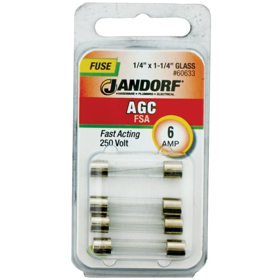 Jandorf Specialty Hardw Fuse Agc 6A Fast Acting 60633