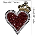 thumbnail image 4 of Beaded Milagro Heart Patches Flaming Sacred Heart Applique Mexican Folk Art Applique Decor Clothes Badges Sew on Patches Handmade DIY 2pieces, 4 of 4
