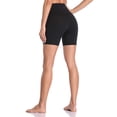 thumbnail image 4 of Shorts Colorfulkoala de cintura alta con bolsillos de 15 cm, negro, 4 of 7