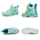 thumbnail image 2 of BINQER Zapatillas de baloncesto de caña alta for hombre con malla transpirable estilo grafiti y entresuela acolchada, aptas for uso en interiores y exteriores., 2 of 8