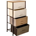 thumbnail image 3 of Mueble Buro Organizador Comoda 4 Cajones Tela Moderno Café, 3 of 6