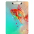 thumbnail image 2 of FMSHPON Fish Turquoise Red Pink Clipboard Hardboard Wood Nursing Clip Board and Pull for Standard A4 Letter 13x9 inches, 2 of 7