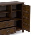 thumbnail image 6 of Simpli Home Burlington 54 inch Wide Solid Wood Tall TV Stand in Mahogany Brown For TVs up to 60 inches, 6 of 13