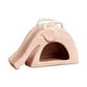 thumbnail image 2 of Casita de cerámica para hámsteres con rampa deslizante para pequeñas mascotas como jerbos. Rosa, 2 of 8