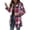 Hot Pink, variant on Womens Wool Blend Coats, Lapel Collar Fashion Mid-Length Single Breasted Plaid Jackets Green Size L