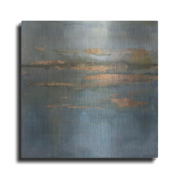 Luxe Metal Art 'Copper Emulsion II' by Victoria Borges, Metal Wall Art, 36" x 36"