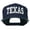 Navy, variant on College Texas Embroidered Snapback Cap - Black OSFM