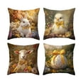 thumbnail image 2 of Orangide 4pcs Easter Pillow Rabbits And Easter Egg Patterns Throw Pillow Cases Decorative Cushion Covers For Sofa Couch Home Easter Decor, 2 of 6