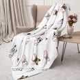 thumbnail image 3 of Hirioo Bbaseball Dog for Flannel Blanket, Cozy and Warm Throw for Bed or Couch ,Perfect for All Seasons-50"x40", 3 of 6