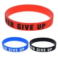 thumbnail image 5 of Silicones Inspirational Band with Unique Messages Never Give Up Letter Bracelet, 5 of 11
