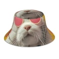 thumbnail image 3 of Daiia Floral Sunglasses Cat Art Pattern Bucket Hat - Trendy Cotton Sun Hat for Beach, Golf, Fishing - Fun Outdoor Vacation Boonie for Men and Women, 3 of 9