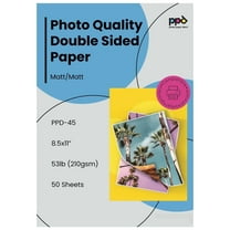 PPD Matte Double Sided Photo Paper for Inkjet Printers, 8.5 x 11 inches, 50 Sheets, 210 Gsm