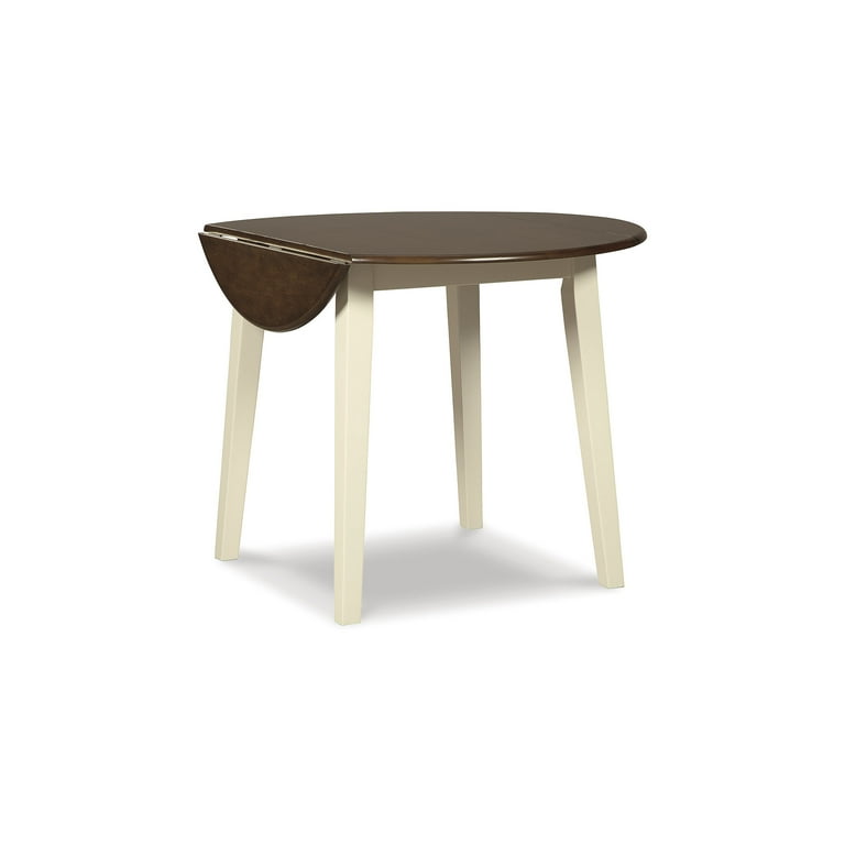 Signature Design by Ashley Casual Woodanville Dining Drop Leaf Table Cream Brown