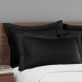 thumbnail image 3 of Luxury Hotel Tailored 2-Pack Standard/Queen Shams, Black, 3 of 5