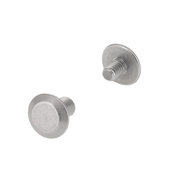 Chicago Screws, Flat Cap, Nickel Matte, Solid Brass-LL (50 per bag), Multiple Sizes