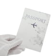 thumbnail image 3 of Unique Bargains 1 Pc Passport Holder Marble Pattern Airplane Passport Sleeve Light Gray, 3 of 4