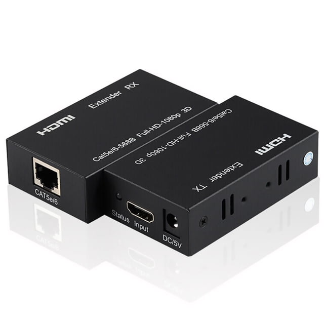 60m HDMI Extender Over CAT5e/6 1080p Support for Long-Distance AV Installations