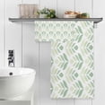 thumbnail image 4 of Coolnut Leaf Print Bath Towels with 1 Washcloth, 27"x54" + 12"x12"100% Cotton Bathroom Towels Set, Ultra Absorbent and Super Soft Bath Towel for Hotel, Home, 4 of 6