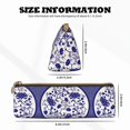 thumbnail image 2 of Rocae Blue And White Porcelain Pattern for Leather Pencil Case - Zippered Pen Case Stationery Bag Zipper Pouch Pencil Holder For Men Women Businessmen And Artists, 2 of 5