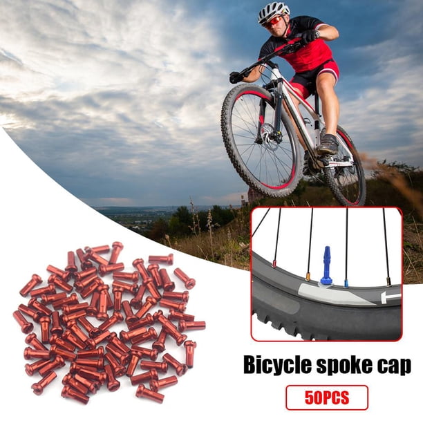 50 Uds pezones de Metal para radios de 14G 2mm MTB bicicleta de montaña piezas de ciclismo