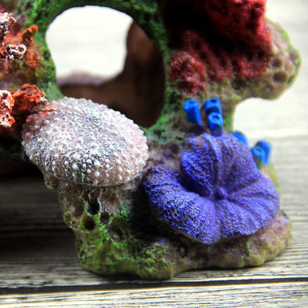 Aquarium Coral Decor Fish for Tank Coral Rocks Resin Cave Safe and Harmless