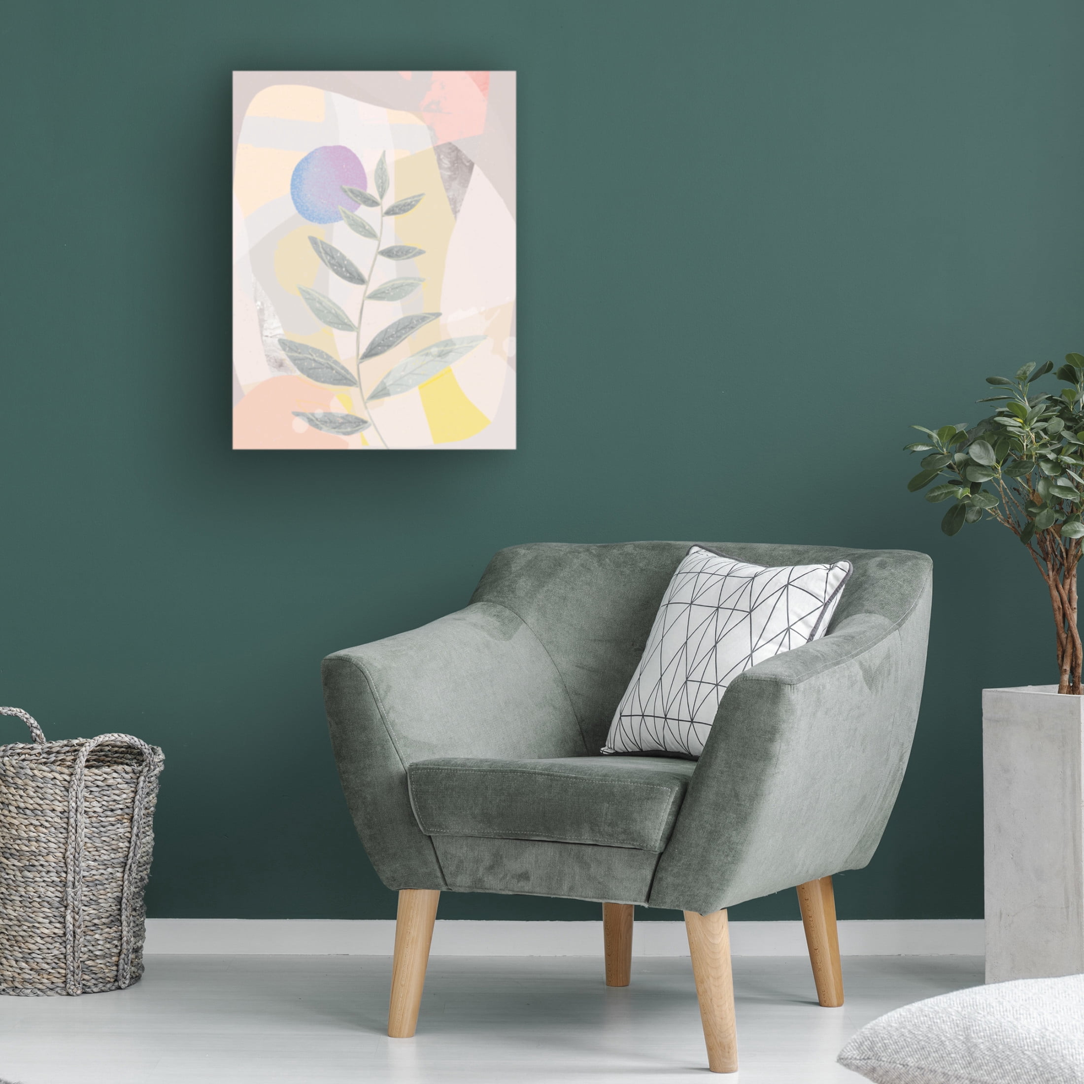 Trademark Fine Art Aylin Demir Blue Moon and Leaves Canvas Wall Art