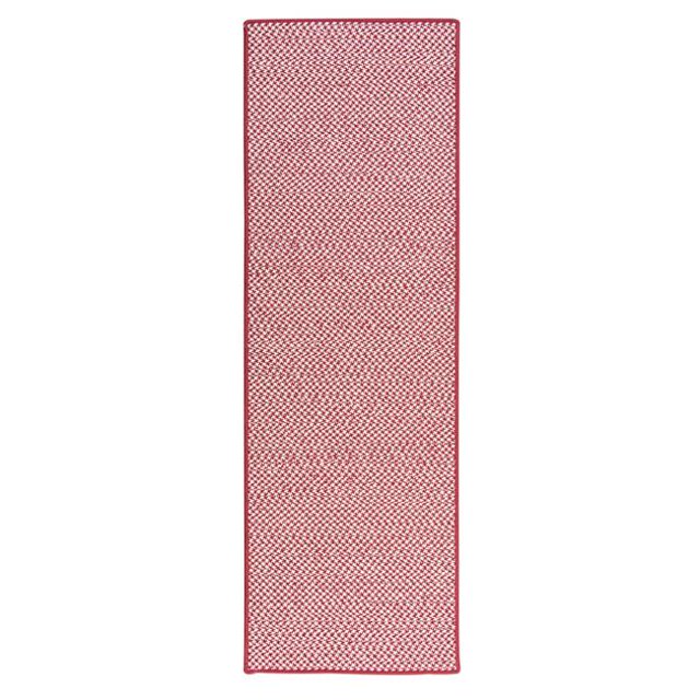 Colonial Mills Rug HB79R030X084S 2 ft. 6 in. x 7 ft. Herringbone Mudroom Braided Runner Red Lite
