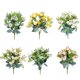 thumbnail image 5 of Decoración floral artificial Centro de mesa Hogar Hotel Ramo de flores falsas Fiesta de boda Flor de tela de seda, Azul cielo kenally HA6704-06B, 5 of 6
