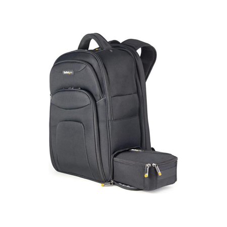 UPC: 0065030880893 | StarTech.com Unisex Backpack Ergonomic Computer Bag with Removable Accessory Case – Laptop/Tablet Pockets – Nylon Black 17.3 Professional IT Tech Backpack for Work/Travel/Commute