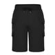 thumbnail image 4 of pstuiky Abreviatura para hombres, Pantalones cortos casuales de color sólido con cintura elástica y cordón transpirable para hombre Pantalones cortos de baloncesto, 4 of 6