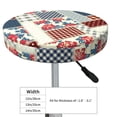 thumbnail image 4 of Kll Patchwork In Country Style Round Bar Chair Cushion Cover 14 Inch,Bar Stool Protector With Elastic, Soft Washable, 4 of 7