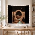 thumbnail image 5 of Desert Oasis Within a Moonlit Portal, Peaceful Minimalist for Nature Lovers, Landscape Home Decor, Housewarming Gift, Tapestry Wall Hanging for Bedroom and Living Room, 5 of 7