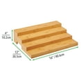 thumbnail image 3 of mDesign Bamboo Spice and Food 4-Tier Kitchen Shelf Storage Organizer - Clear, 3 of 8